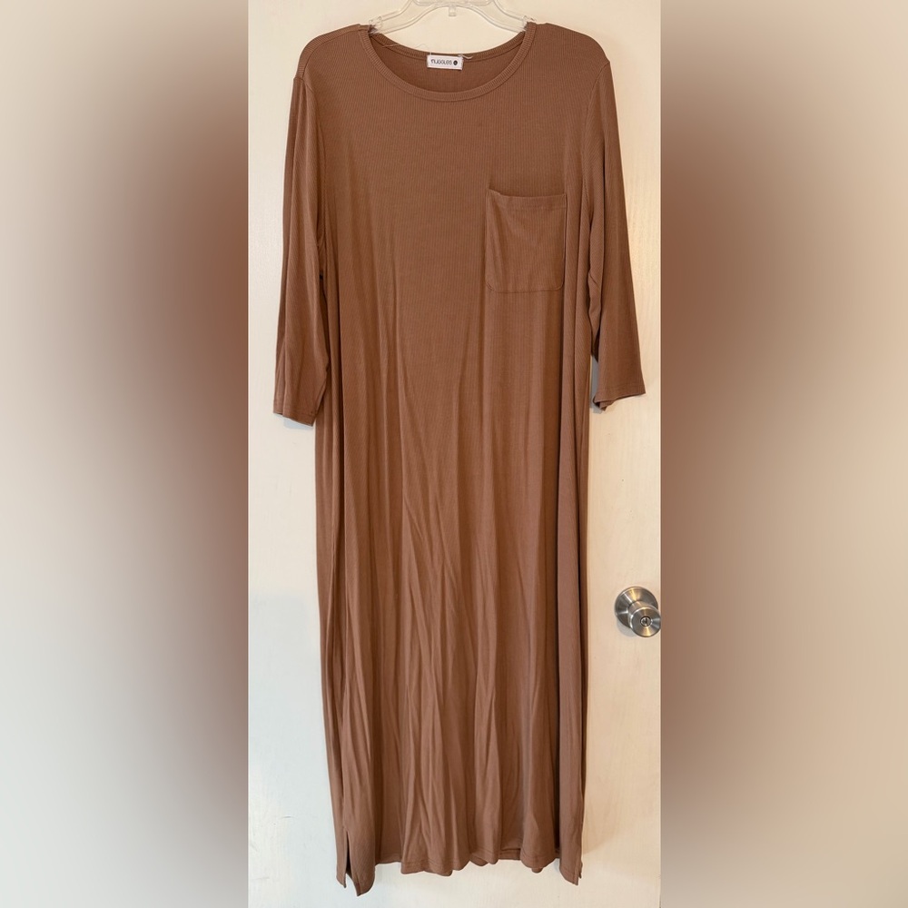 Nuggles Allie Mocha 3/4 Sleeve Pocket by Dress